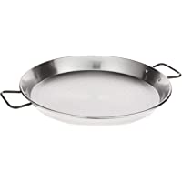 Garcima paellera de Acero Pulido- Color Gris- 40 cm- Pack de 6